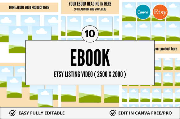 10 Ebook Etsy Video Mockup
