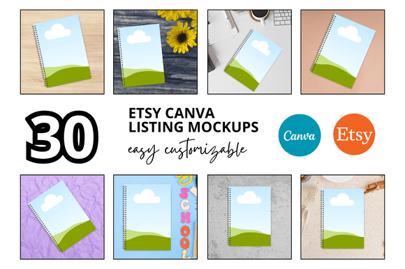 30 Netbook Etsy Mockups Templates
