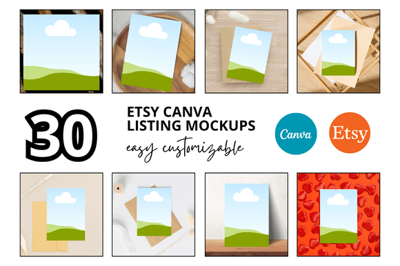 30 Paper Etsy Mockups Templates