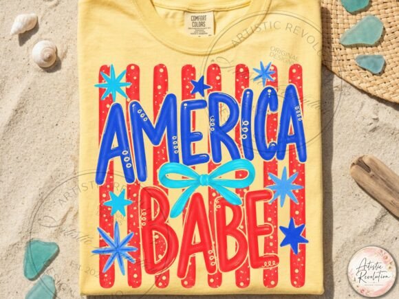 4th of July Patriotic Girly American PNG