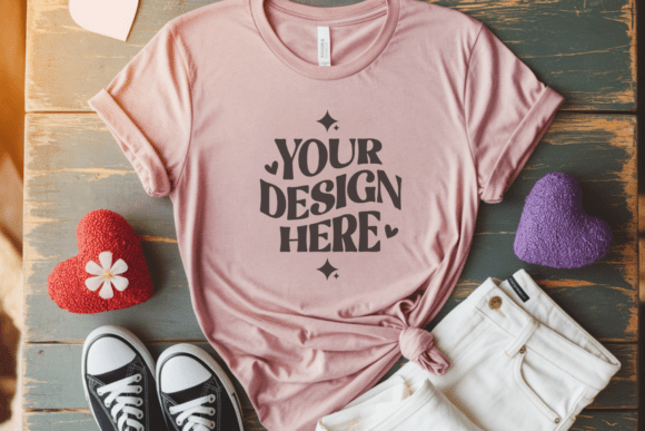 BC3001 Valentine’s Day Flat Lay Mockup