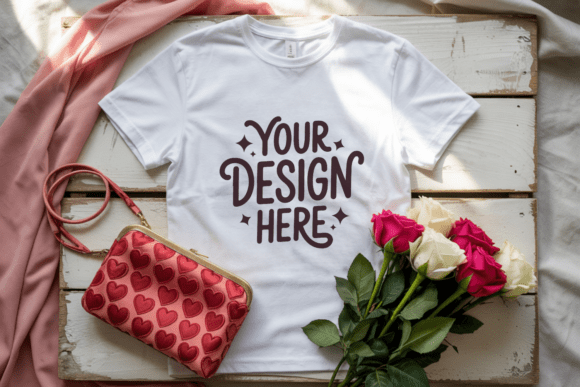 BC3001 Valentine’s Day Flat Lay Mockup 7