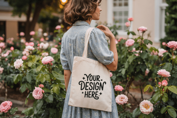 Boho Tote Bag Mockup, Tote Bag Mockup 45: Elevate Your Design Presentations with Authentic, Minimalist Flair