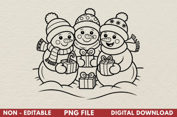 Christmas Snowmen Clipart PNG, Snowmen