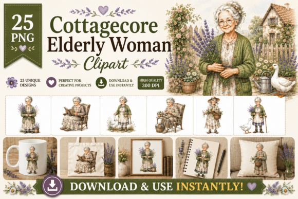 Cottagecore Elderly Woman Clipart: Warmth, Authenticity, and Smart Creative Choices