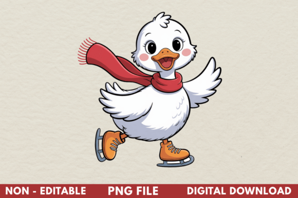 Elevate Holiday Creativity with Silly Goose Christmas Clipart PNG Goose