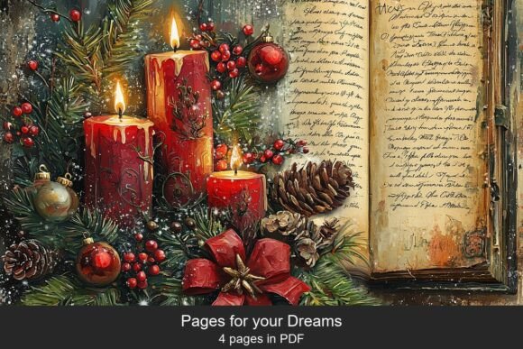 Holiday Candle Journal Page: Your Cozy, Creative Companion for Meaningful Winter Crafting