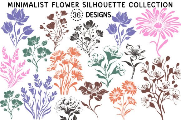 Minimalist Flower Silhouette Collection