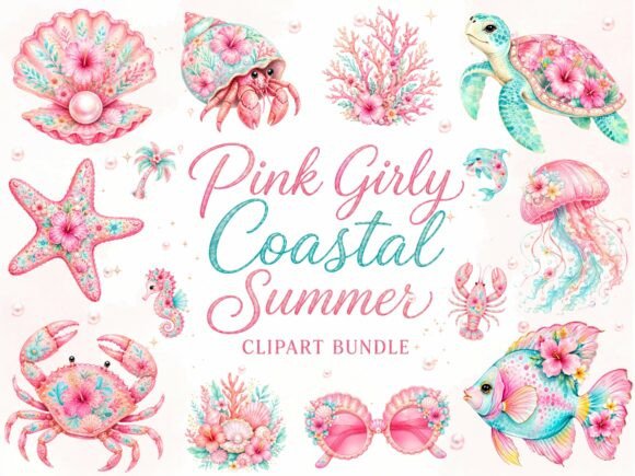 Pink Girly Coastal Summer Clipart Bundle: Designing with Intention in the Era of Authentic, Niche-Driven Visual Storytelling