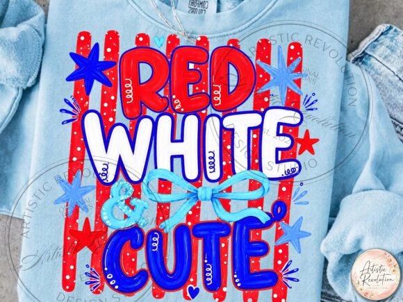 Striped 4th of July PNG Red White Blue — Versatile, Girly & Ready for Your Next Patriotic Project