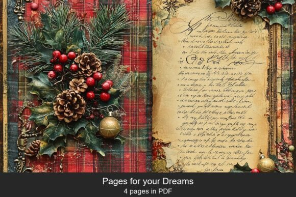Tartan Christmas Journal Pages