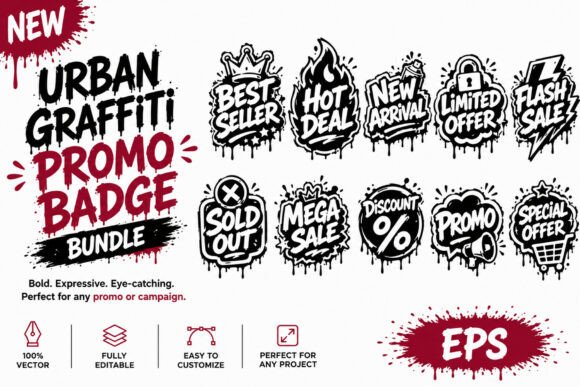 Urban Graffiti Promo Badge Pack