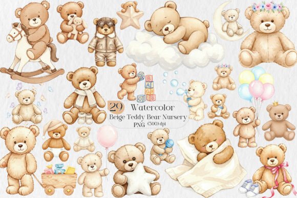 Watercolor Beige Teddy Bear Nursery PNG: A Strategic Creative Asset for Modern Designers and Entrepreneurs