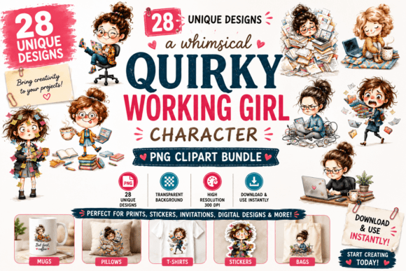 Whimsical Quirky Working Girl Character: Your Secret Weapon for Human-Centered Creative Workflow